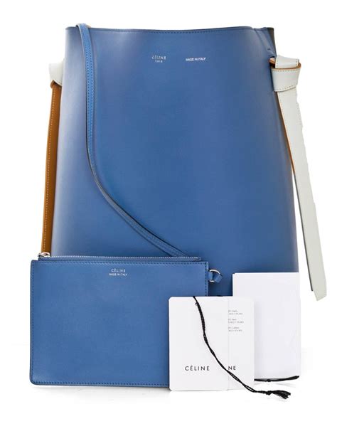 celine twisted cabas blue|CELINE Shiny Smooth Calfskin Small Twisted Cabas .